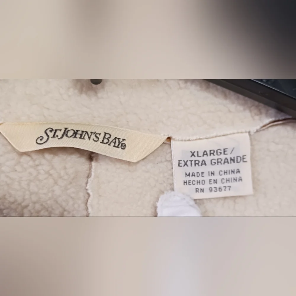 St. John's Bay XL  Faux Suede 90s Vintage Jacket Warm Pockets Floral - Picture 10 of 16